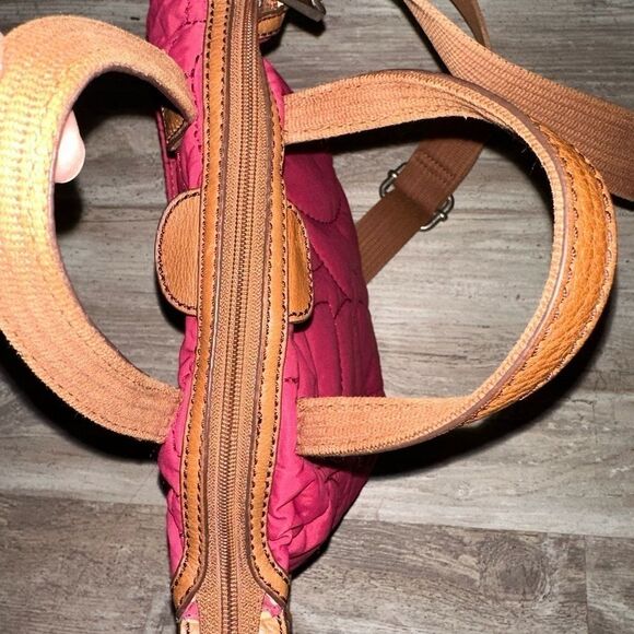 Fossil key-per red quilted crossbody tote bag EUC - Picture 10 of 16